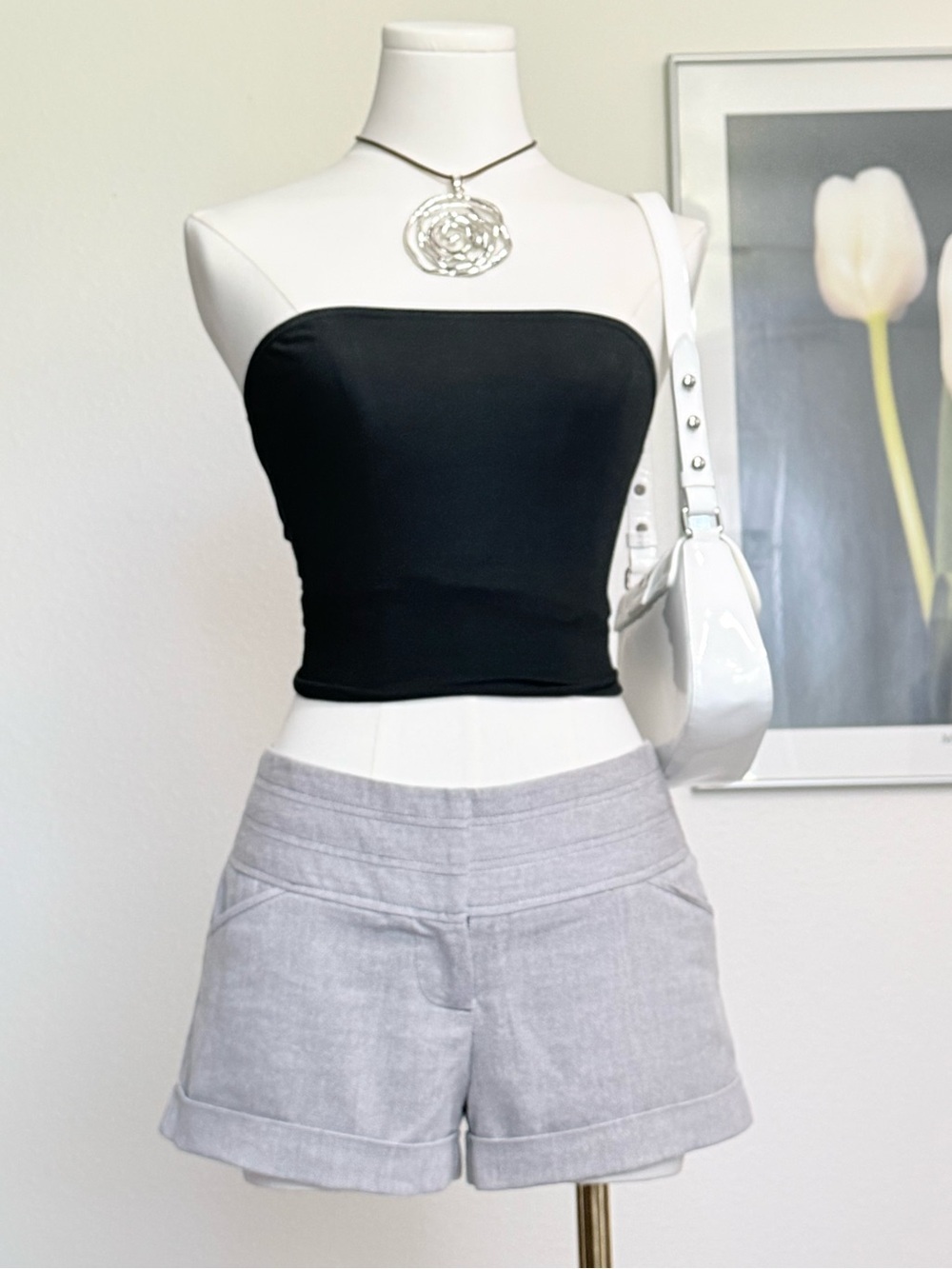 Vintage Charlotte Russe Low Rise Micro Shorts Y2K Office Siren Feminine Twee